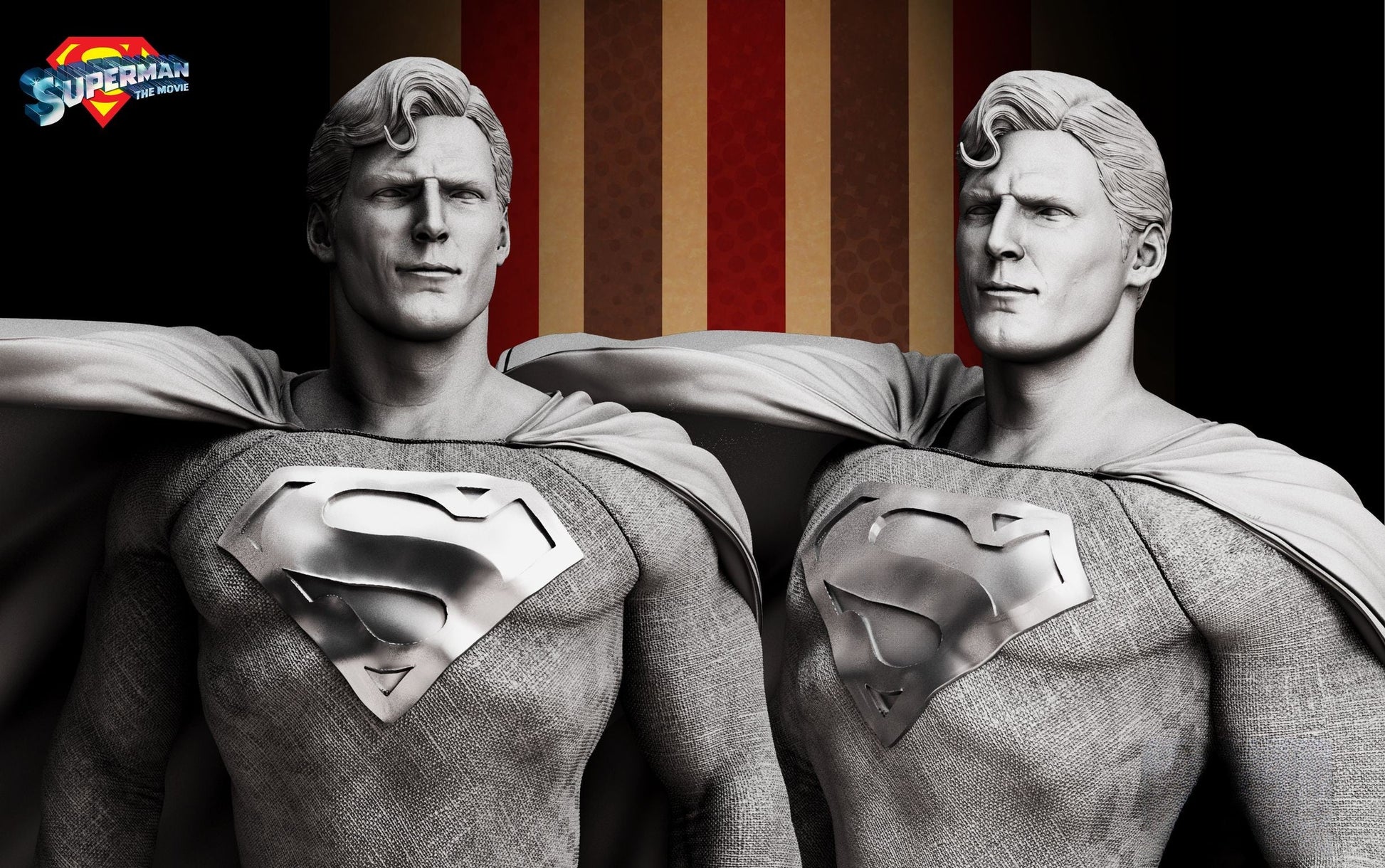 Superman 1978 - STL 3D Print Files - 3D Printed Garage Kit ガレージキット Resin Model Scale Figure フィギュア