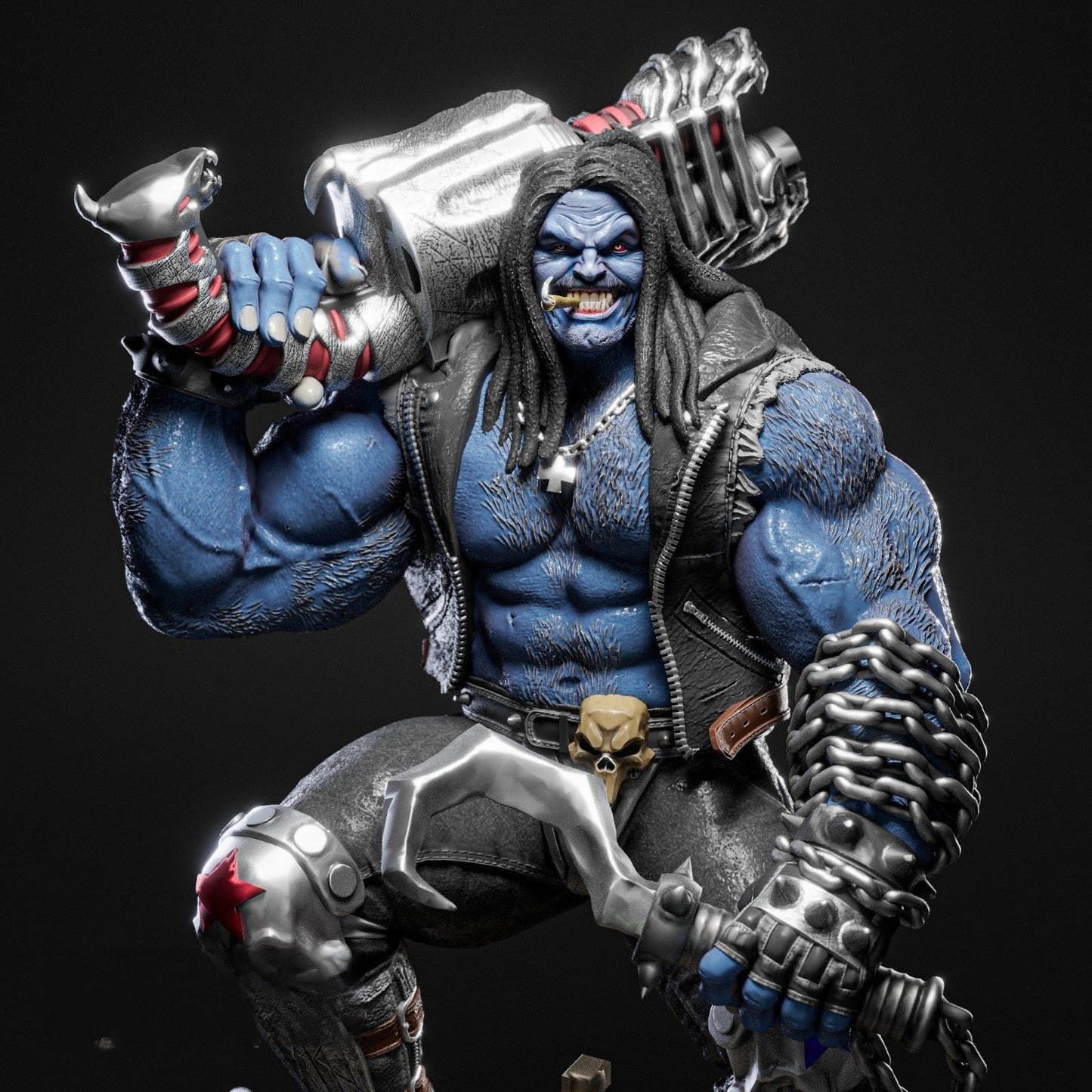 1528 Lobo - DC Comics - STL 3D Print Files - 3D Printed Garage Kit ガレージキット Resin Model Scale Figure フィギュア