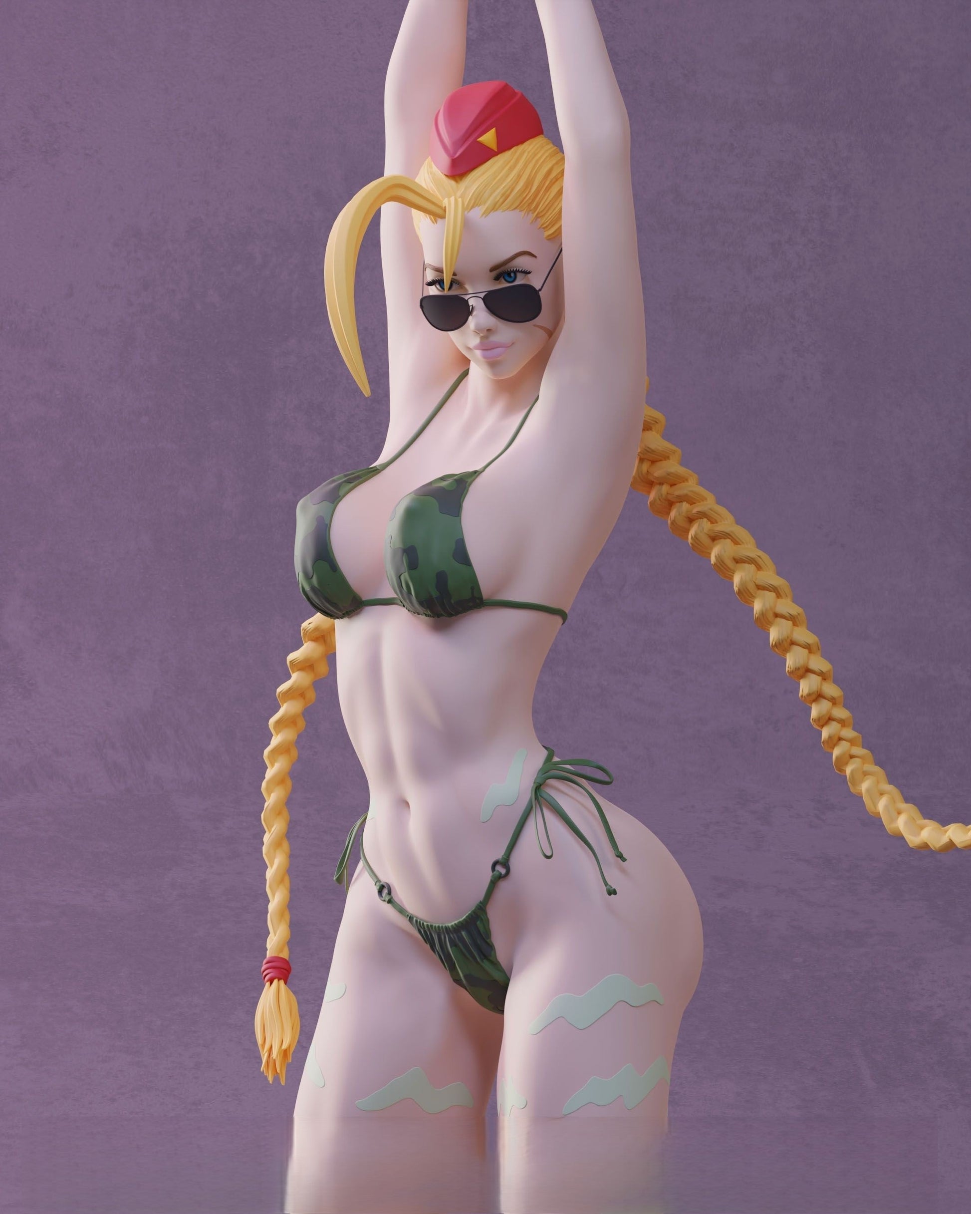 Cammy Bikini Special Edition - Street Fighter - STL 3D Print Files - 3D Printed Garage Kit ガレージキット Resin Model Scale Figure フィギュア
