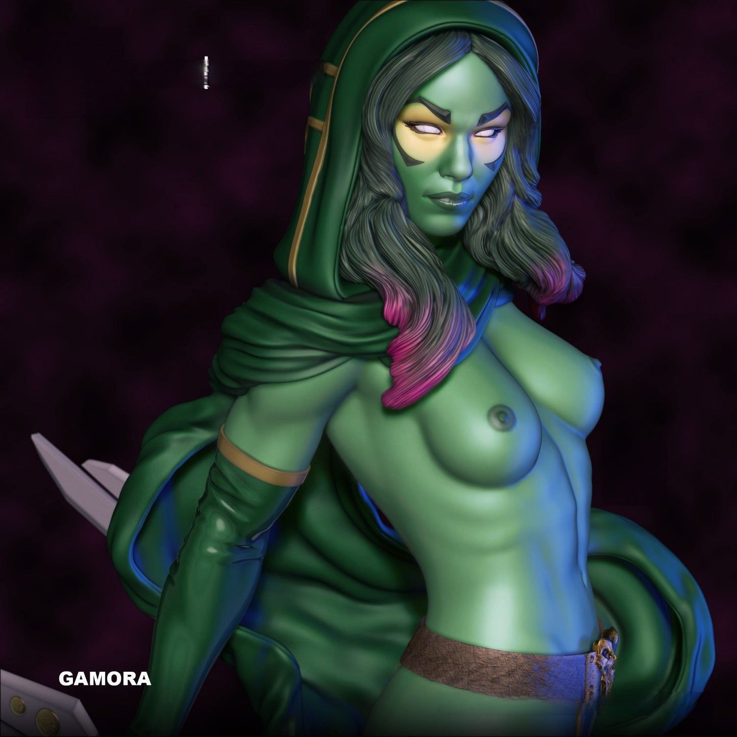 Gamora Special Edition - Guardians of the Galaxy - STL 3D Print Files - 3D Printed Garage Kit ガレージキット Resin Model Scale Figure フィギュア
