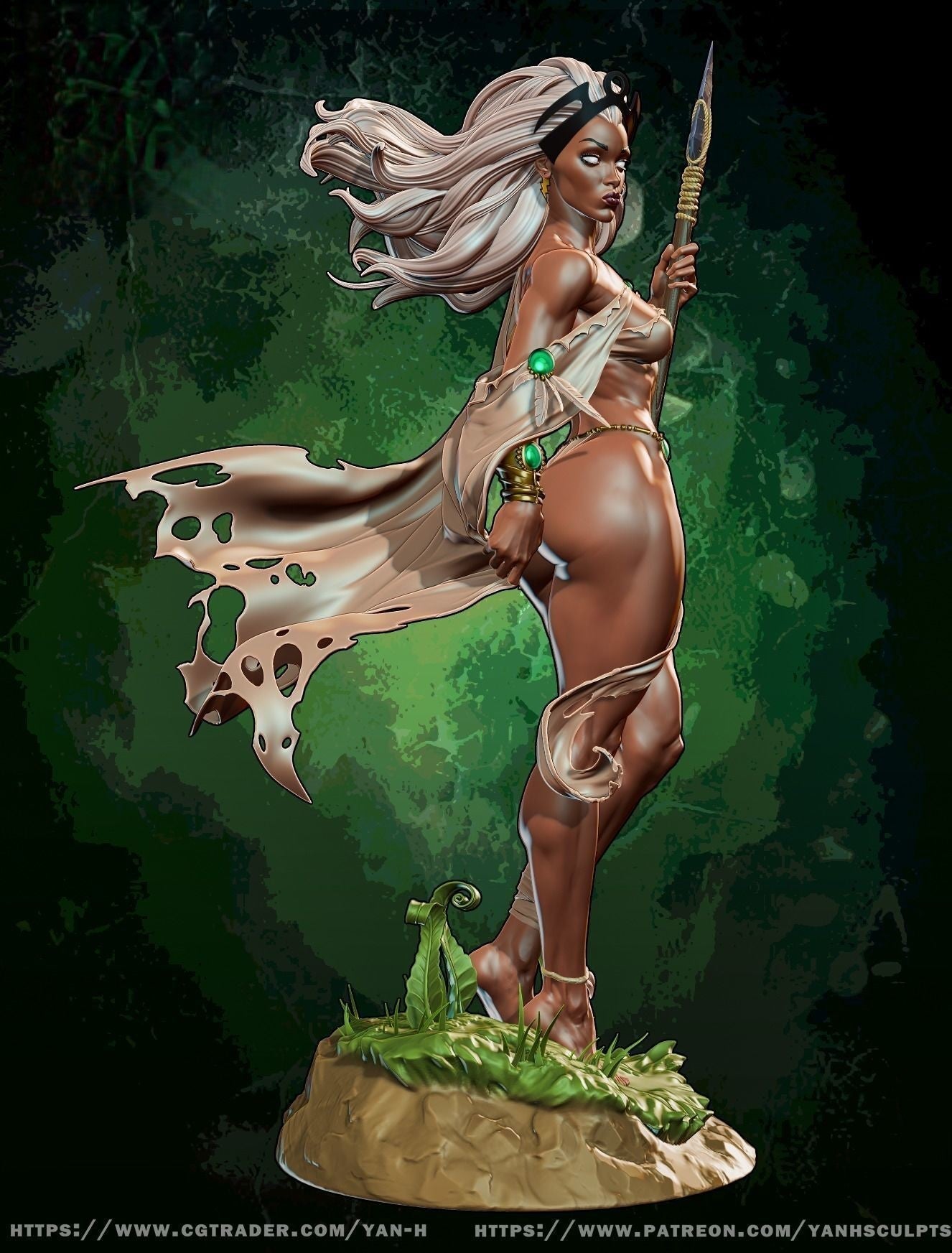 Storm Savage Land Special Edition - X-men - STL 3D Print Files - 3D Printed Garage Kit ガレージキット Resin Model Scale Figure フィギュア