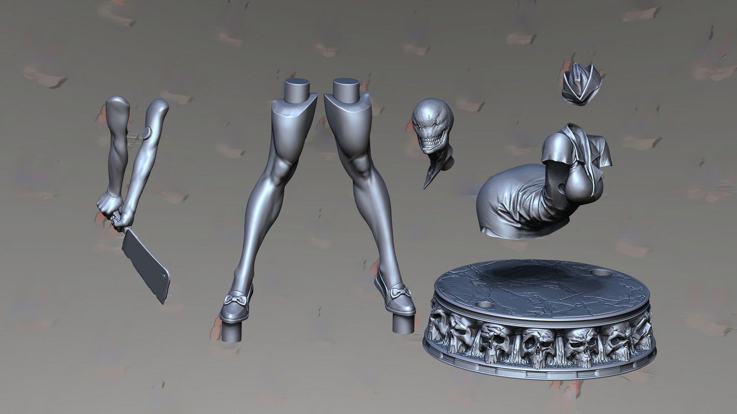 Silent Hill Nurse - STL 3D Print Files - 3D Printed Garage Kit ガレージキット Resin Model Scale Figure フィギュア