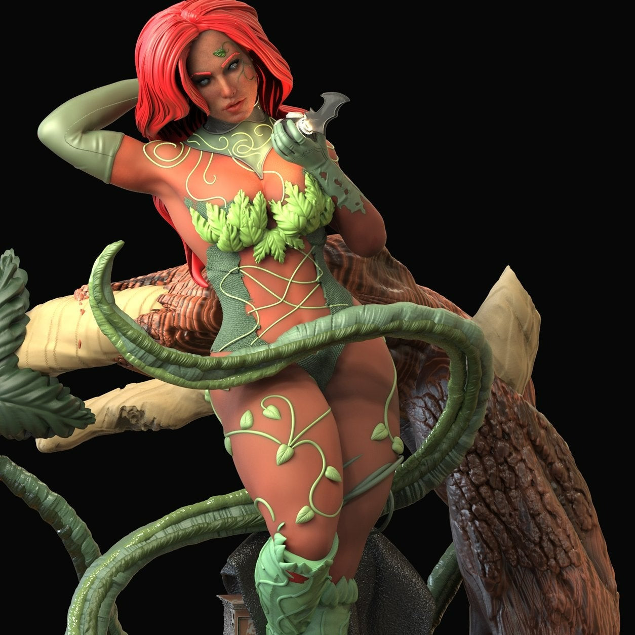 Poison Ivy Origin - DC Comic 1/8 Scale - 3D Printed Garage Kit ガレージキット Resin Model Scale Figure フィギュア