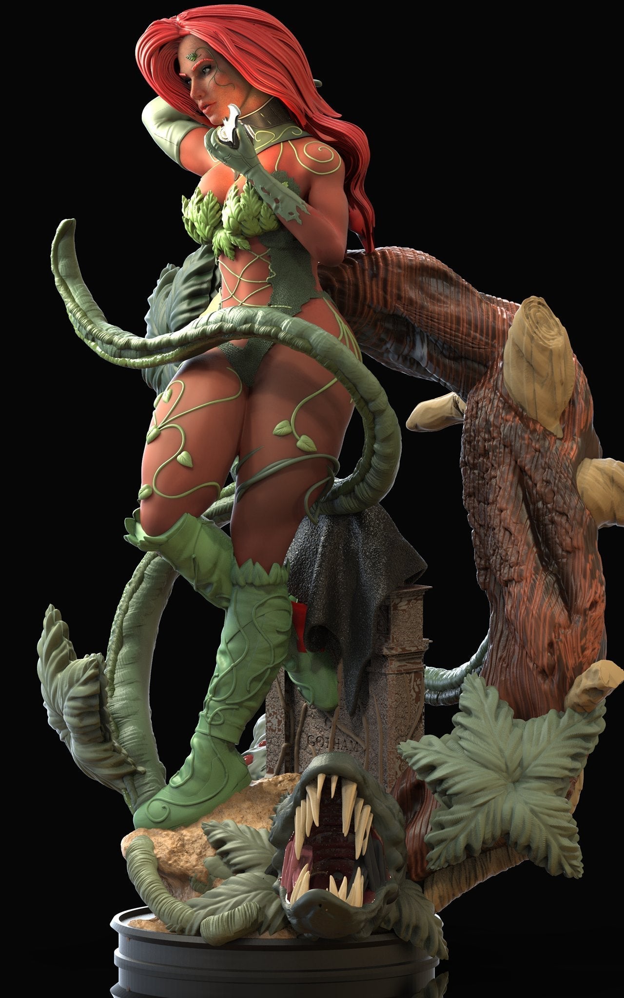 Poison Ivy Origin - DC Comic 1/8 Scale - 3D Printed Garage Kit ガレージキット Resin Model Scale Figure フィギュア
