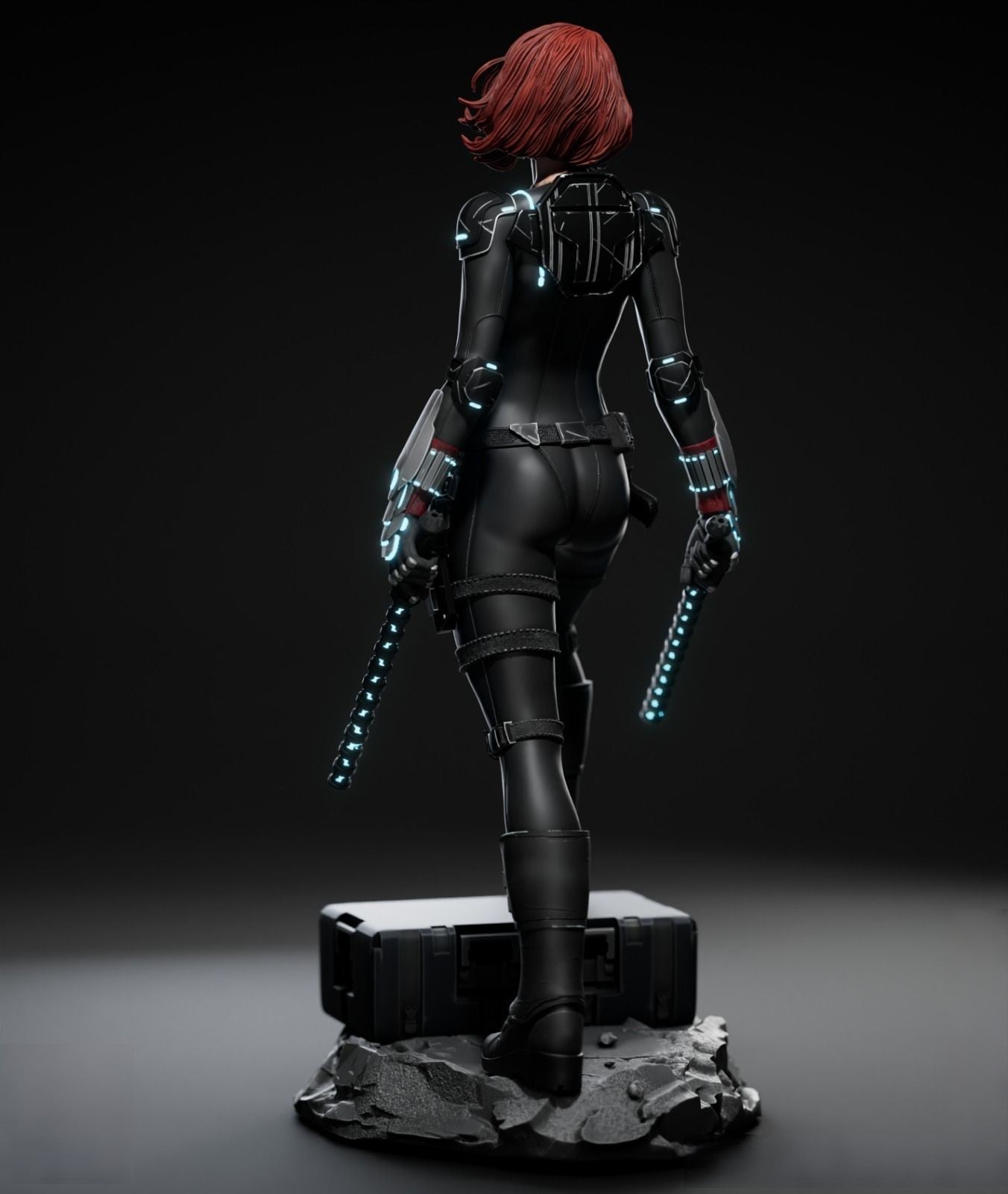 1293 Black Widow - MARVEL COMICS - STL 3D Print Files - 3D Printed Garage Kit ガレージキット Resin Model Scale Figure フィギュア