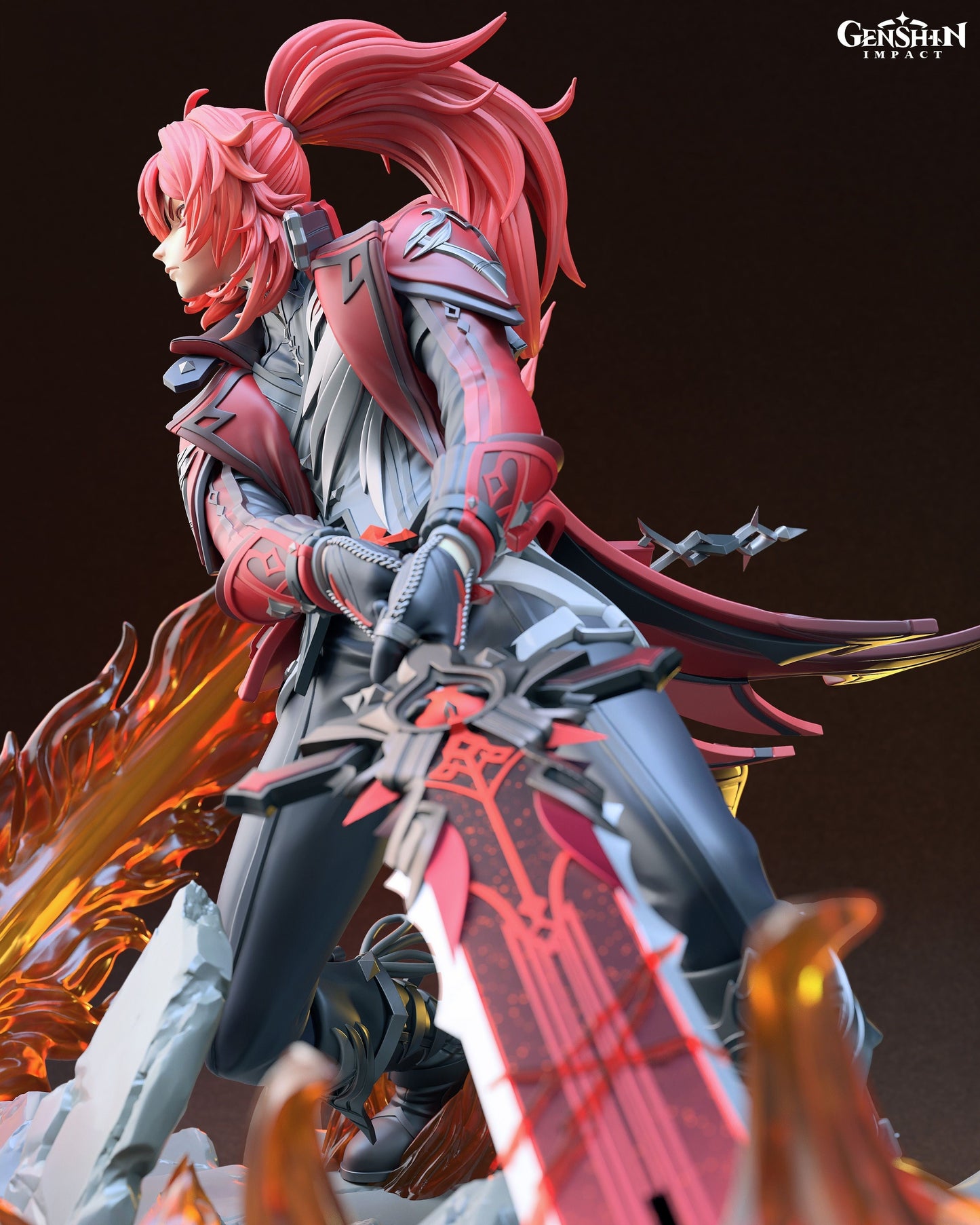 Diluc - Genshin Impact - STL 3D Print Files - 3D Printed Garage Kit ガレージキット Resin Model Scale Figure フィギュア