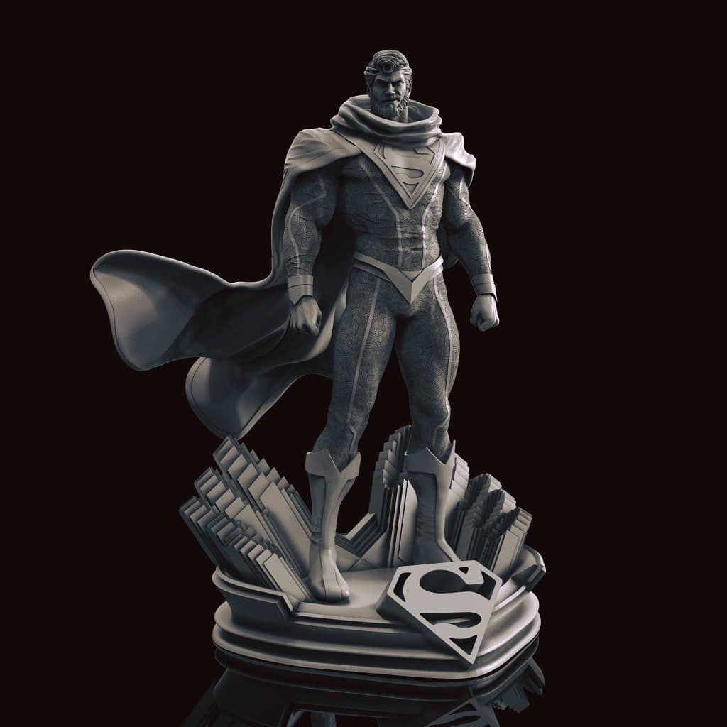 The Future Superman - DC Comics - STL 3D Print Files - 3D Printed Garage Kit ガレージキット Resin Model Scale Figure フィギュア