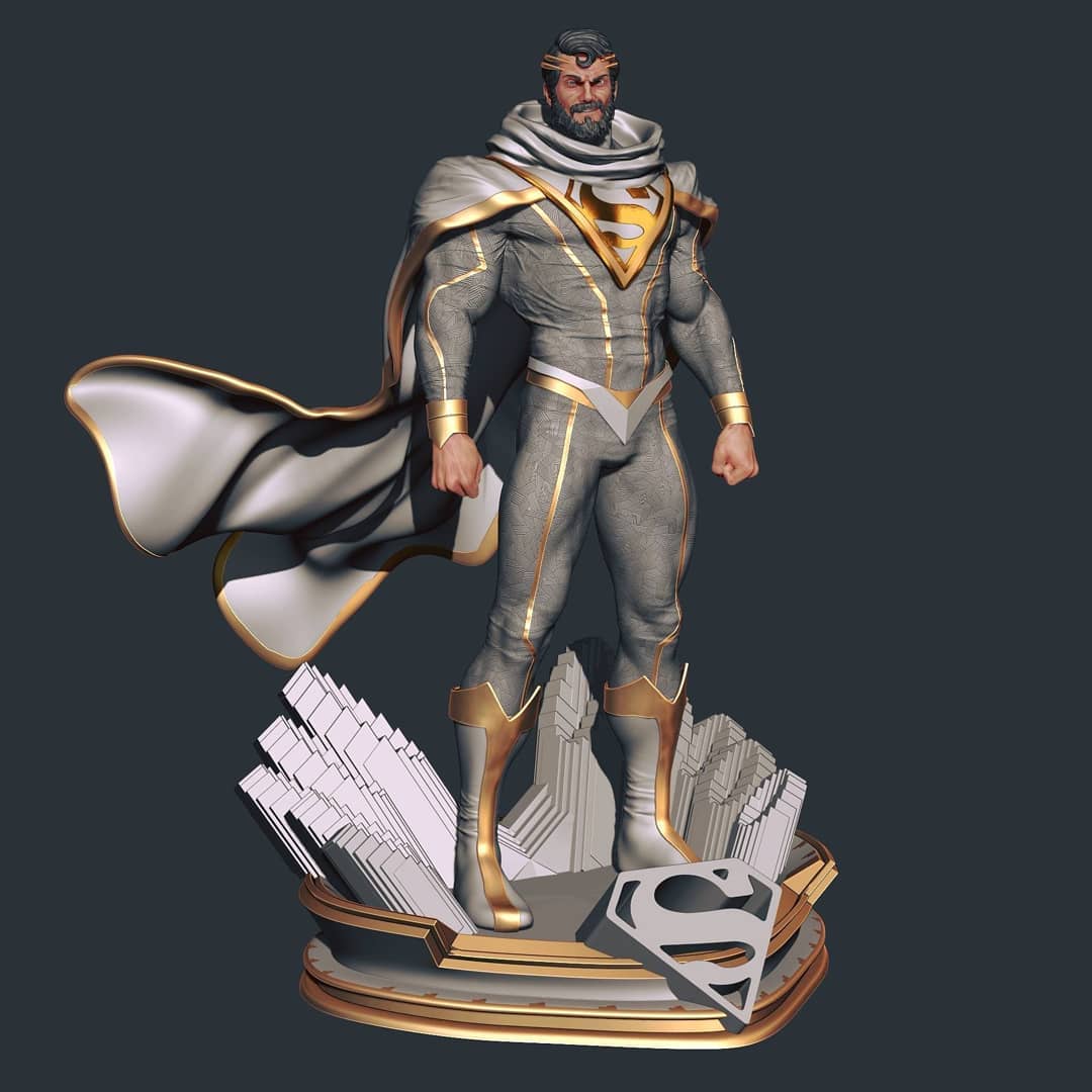 The Future Superman - DC Comics - STL 3D Print Files - 3D Printed Garage Kit ガレージキット Resin Model Scale Figure フィギュア