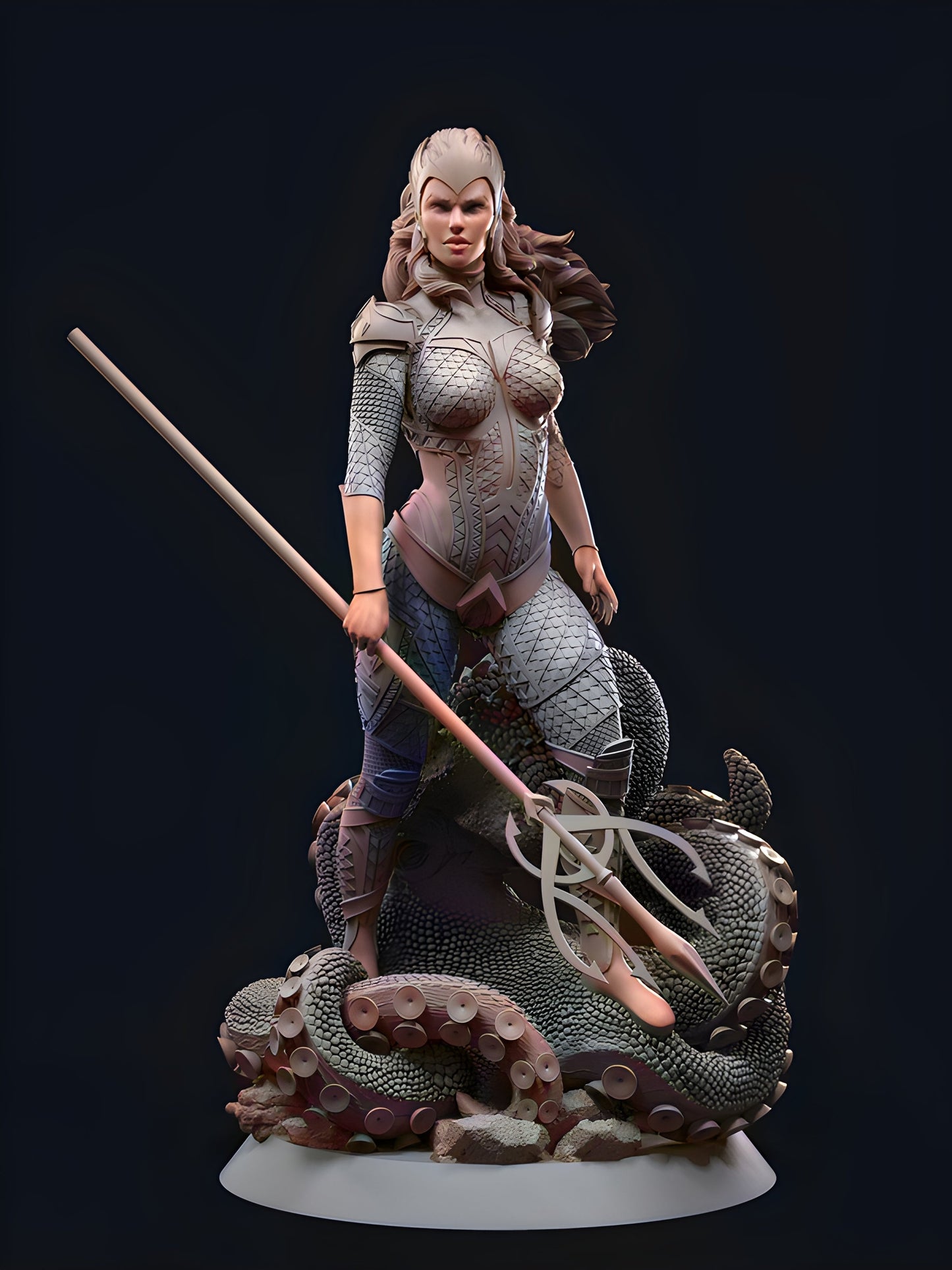 Queen Mera - DC Comics 1/8 Scale - 3D Printed Garage Kit ガレージキット Resin Model Scale Figure フィギュア