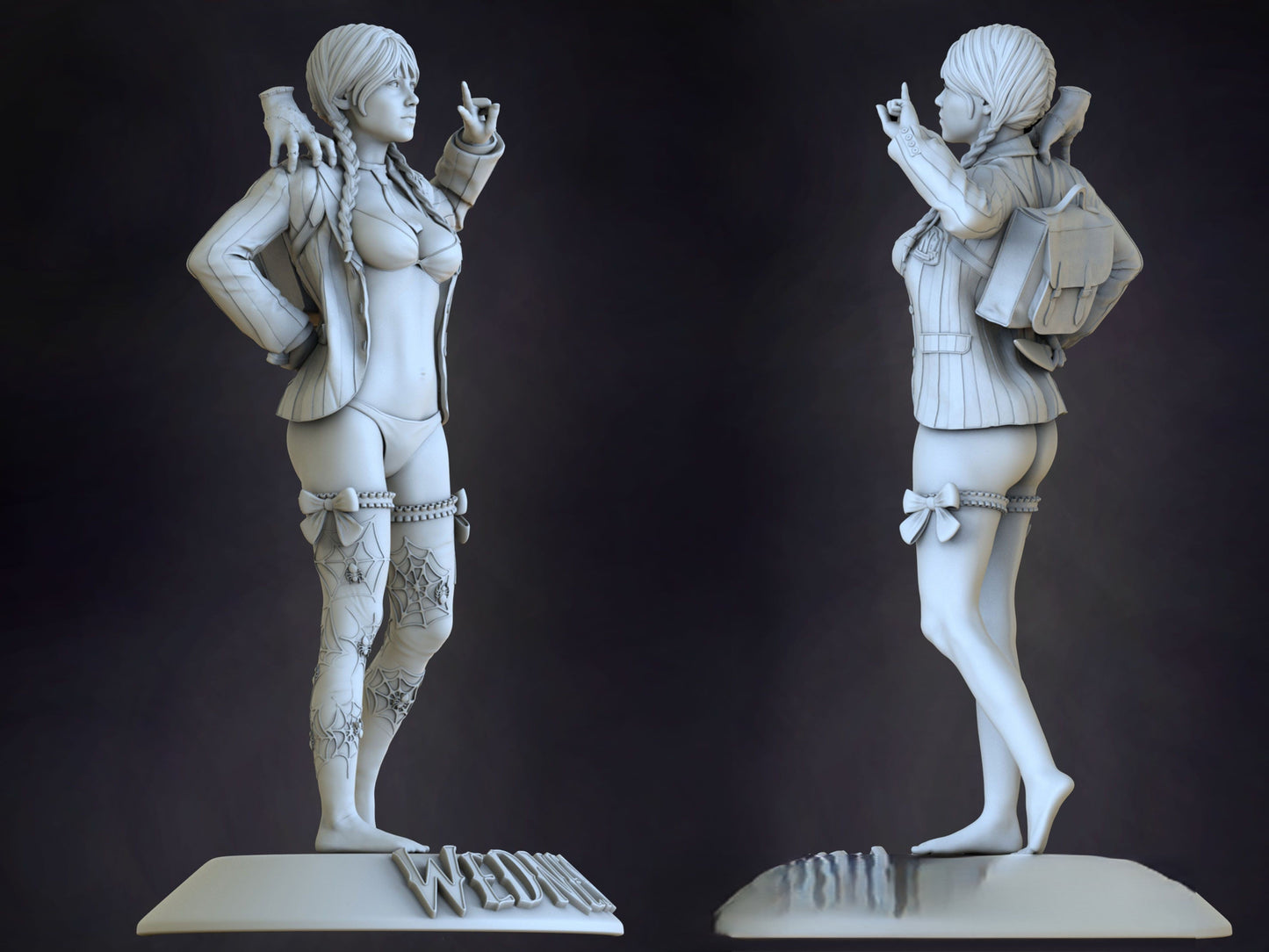 Wednesday Addams Special Edition - STL 3D Print Files - 3D Printed Garage Kit ガレージキット Resin Model Scale Figure フィギュア