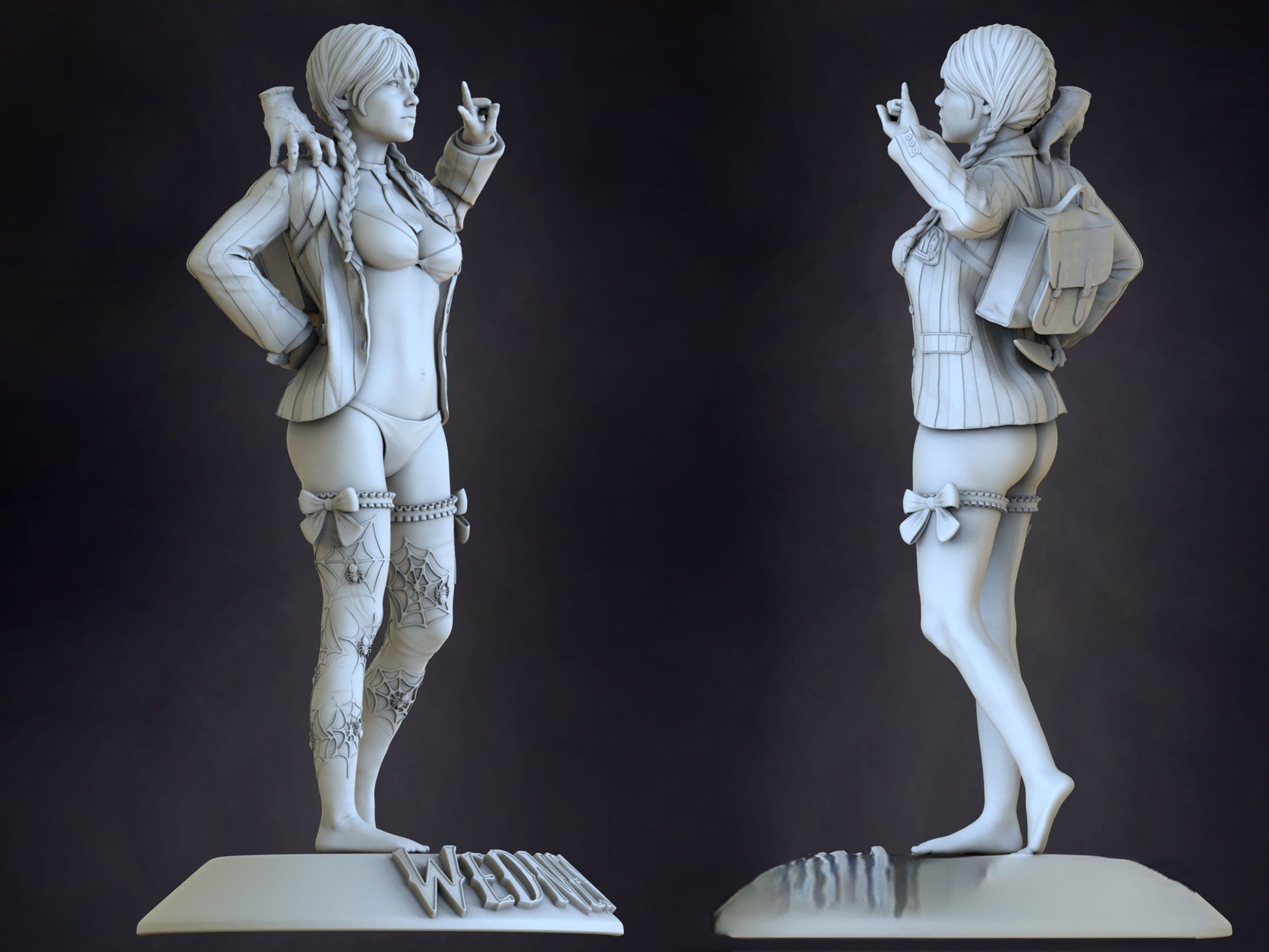 Wednesday Addams Special Edition - STL 3D Print Files - 3D Printed Garage Kit ガレージキット Resin Model Scale Figure フィギュア