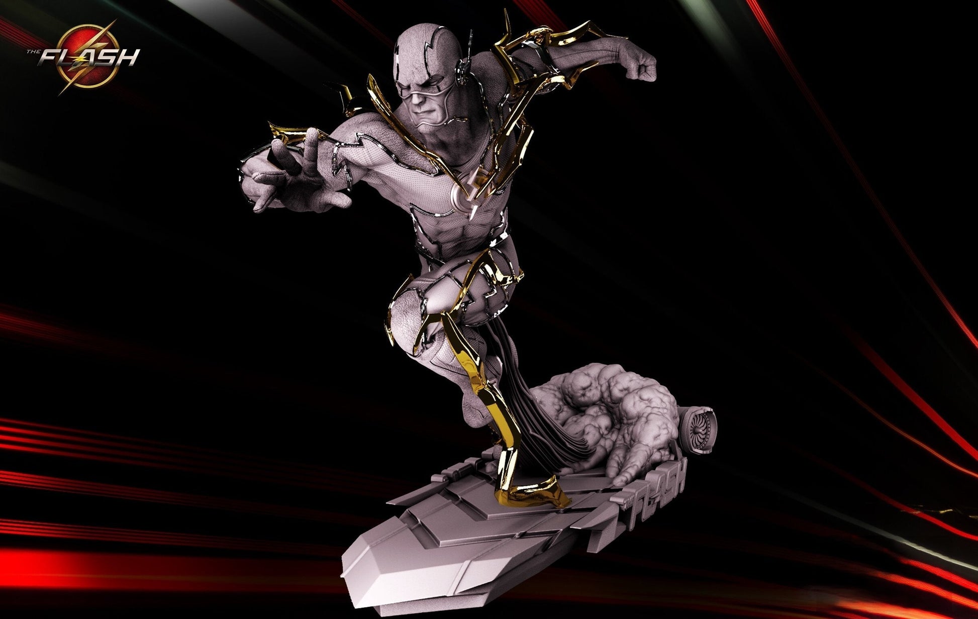1352 The Flash - DC Comics - STL 3D Print Files - 3D Printed Garage Kit ガレージキット Resin Model Scale Figure フィギュア