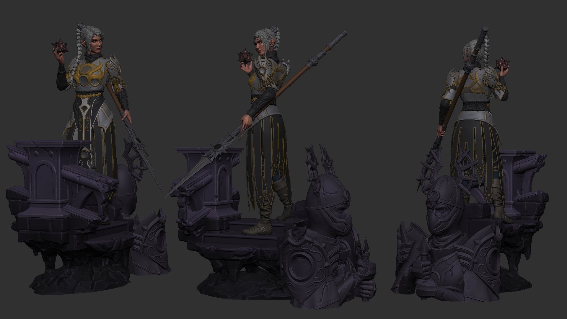 Shadowheart - Baldurs Gate 3 1/8 Scale - 3D Printed Garage Kit ガレージキット Resin Model Scale Figure フィギュア