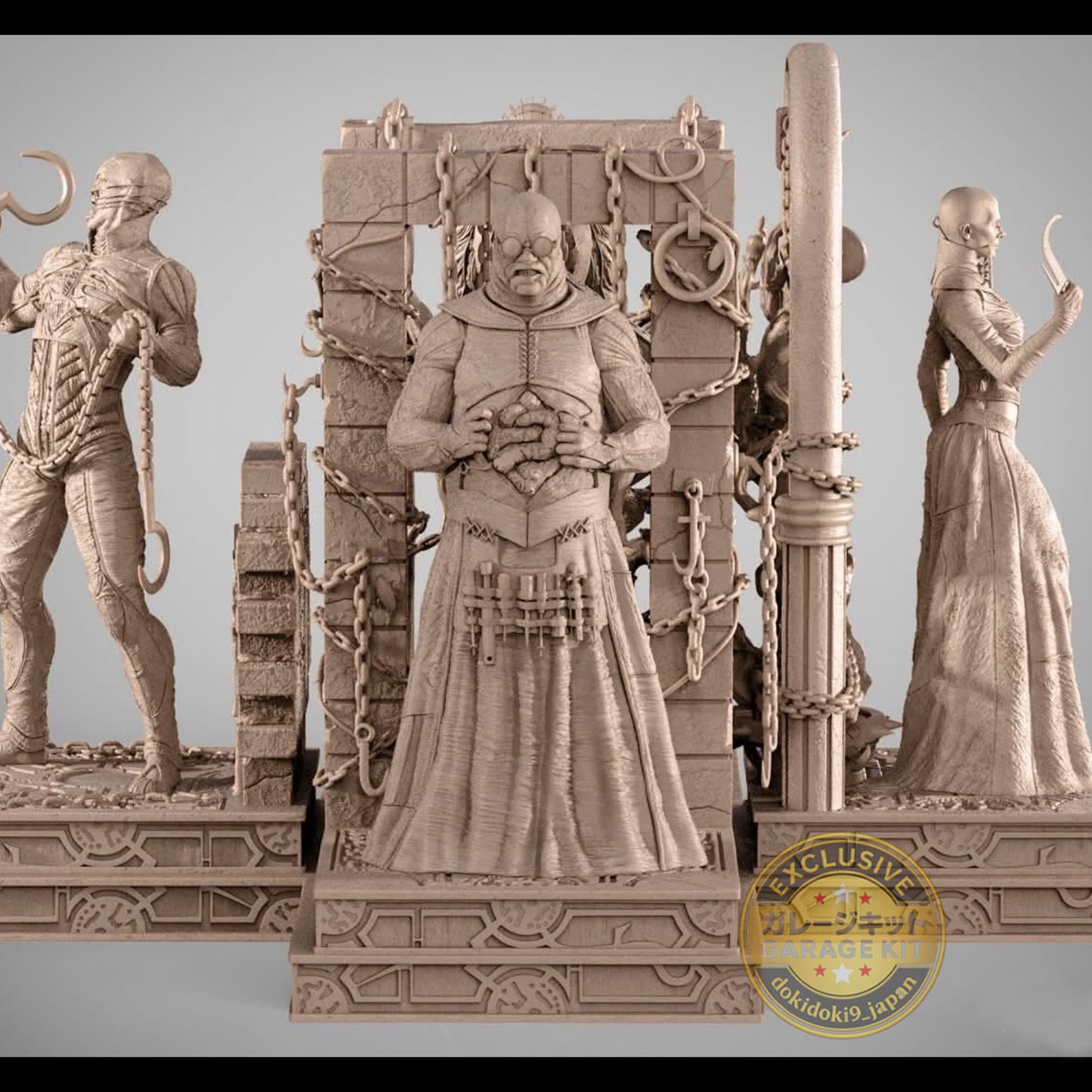Hellraiser Horror Resin Garage Kit – Complete Pinheads | Unpainted 3D Printed Resin Model
