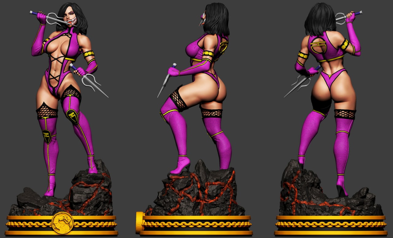 Mileena Special Edition - Mortal Kombat 1/8 Scale - 3D Printed Garage Kit ガレージキット Resin Model Scale Figure フィギュア