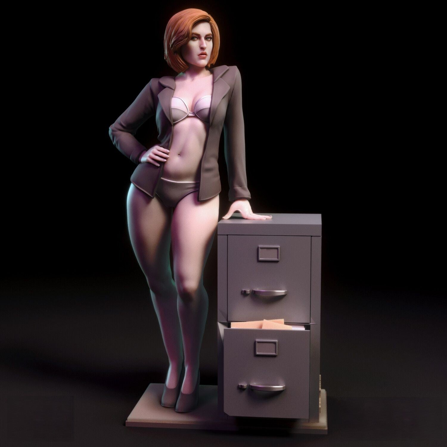 Dana Scully Special Edition - The X-Files - STL 3D Print Files - 3D Printed Garage Kit ガレージキット Resin Model Scale Figure フィギュア