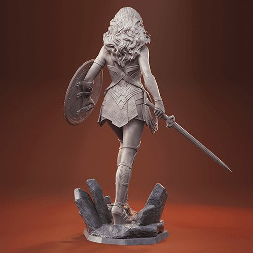 1402 Wonder Woman Gal Gadot - STL 3D Print Files - 3D Printed Garage Kit ガレージキット Resin Model Scale Figure フィギュア