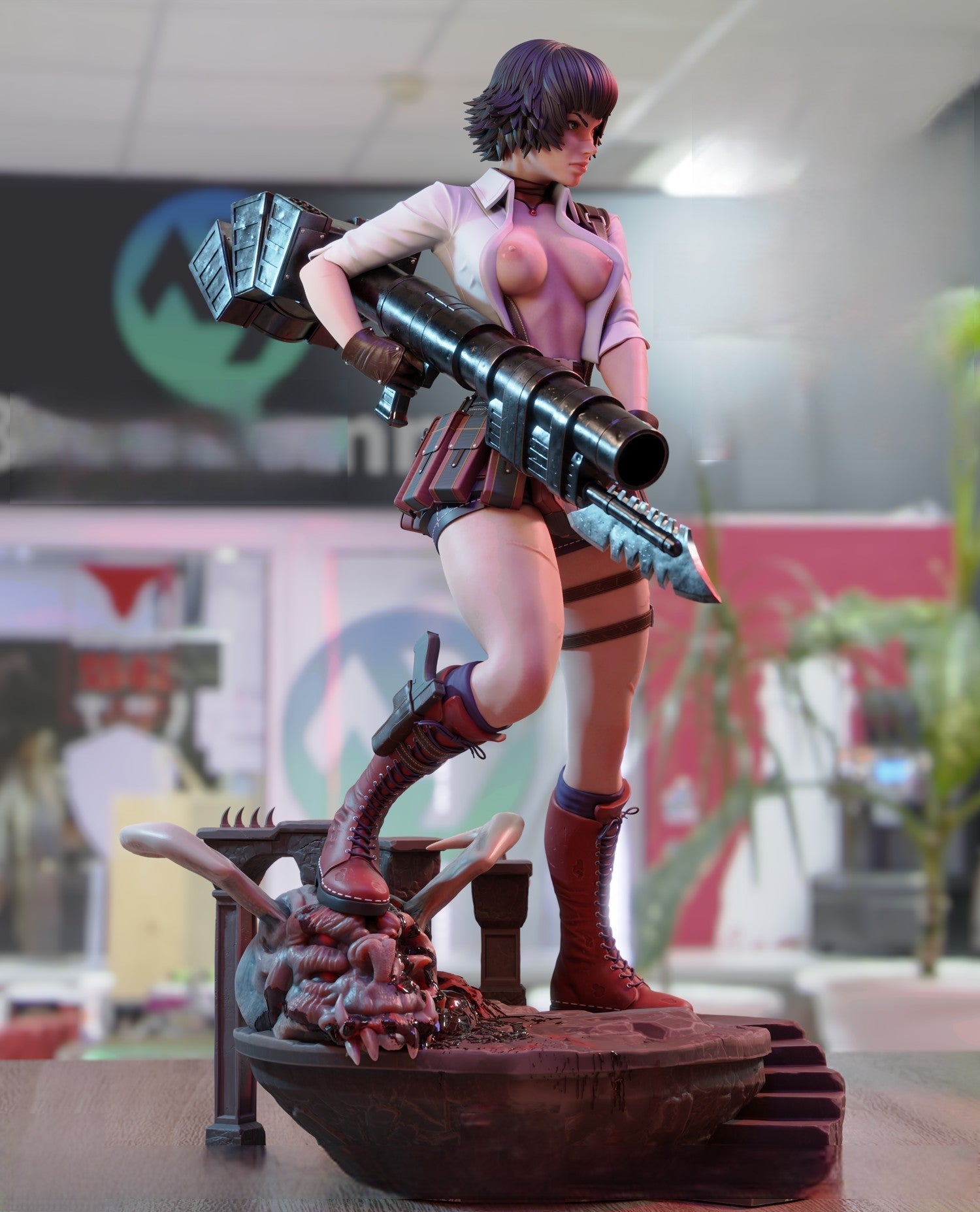 Lady Special Edition - Devil May Cry - STL 3D Print Files - 3D Printed Garage Kit ガレージキット Resin Model Scale Figure フィギュア