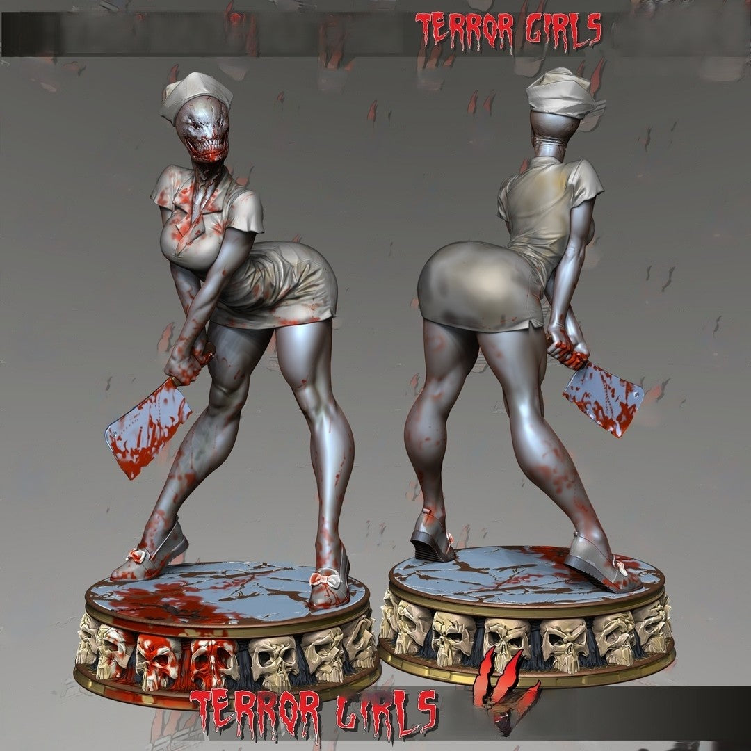 Silent Hill Nurse - STL 3D Print Files - 3D Printed Garage Kit ガレージキット Resin Model Scale Figure フィギュア