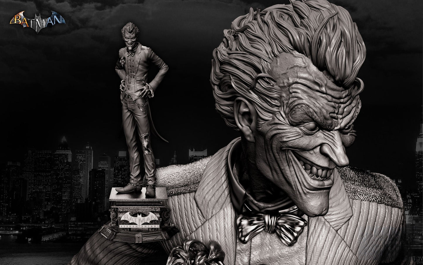 The Joker - Batman - Arkham Knight - STL 3D Print Files - 3D Printed Garage Kit ガレージキット Resin Model Scale Figure フィギュア