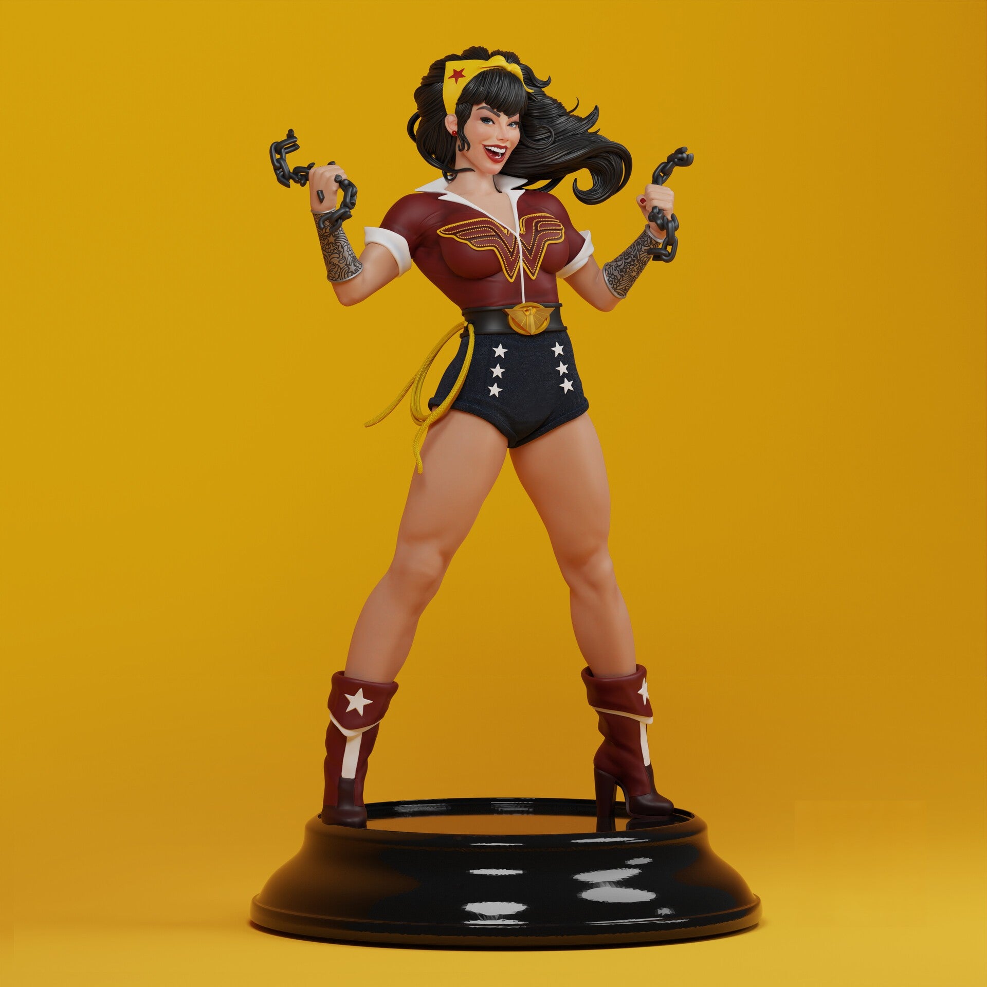 1339 Wonder Woman - DC Bombshells‎ - Diana of Themyscira - STL 3D Print Files - 3D Printed Garage Kit ガレージキット Resin Model Scale Figure フィギュア