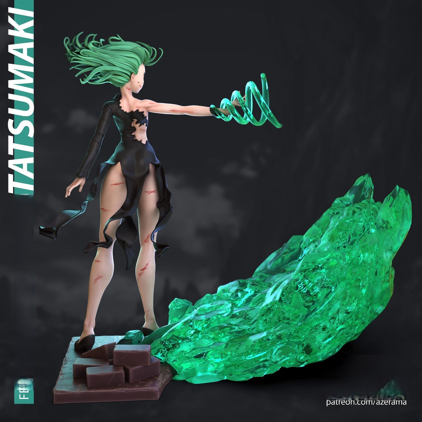 Tatsumaki Special Edition - One Punch Man - STL 3D Print Files - 3D Printed Garage Kit ガレージキット Resin Model Scale Figure フィギュア