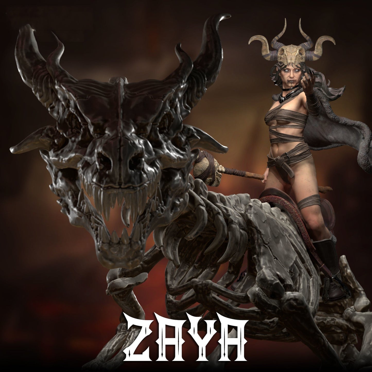 Zaya - Death Bringer 1/8 Scale - 3D Printed Garage Kit ガレージキット Resin Model Scale Figure フィギュア
