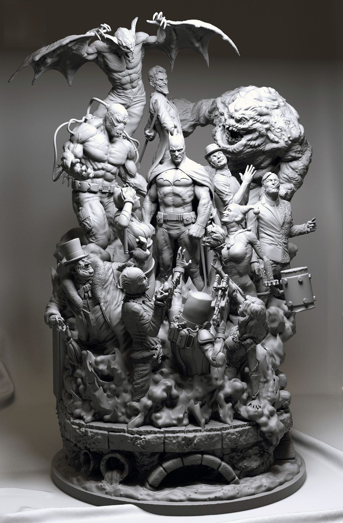Batman DC Comic Diorama - STL 3D Print Files - 3D Printed Garage Kit ガレージキット Resin Model Scale Figure フィギュア