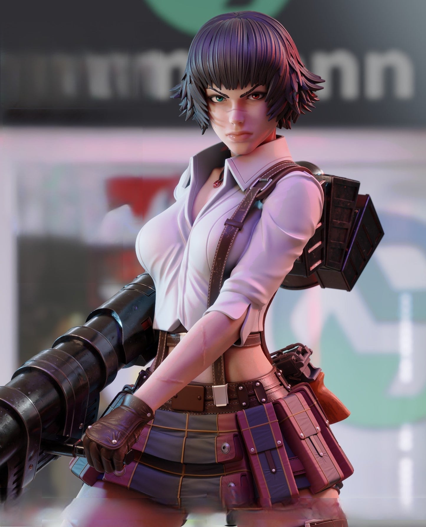 Lady Special Edition - Devil May Cry - STL 3D Print Files - 3D Printed Garage Kit ガレージキット Resin Model Scale Figure フィギュア