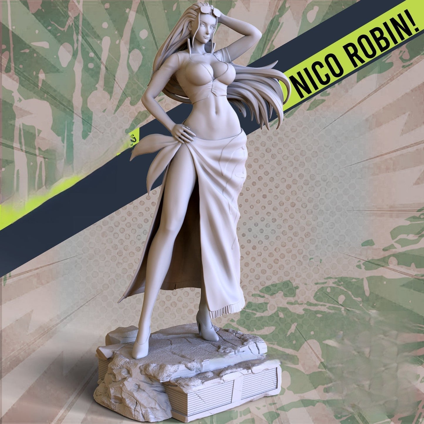 Nico Robin Special Edition - One Piece - STL 3D Print Files - 3D Printed Garage Kit ガレージキット Resin Model Scale Figure フィギュア