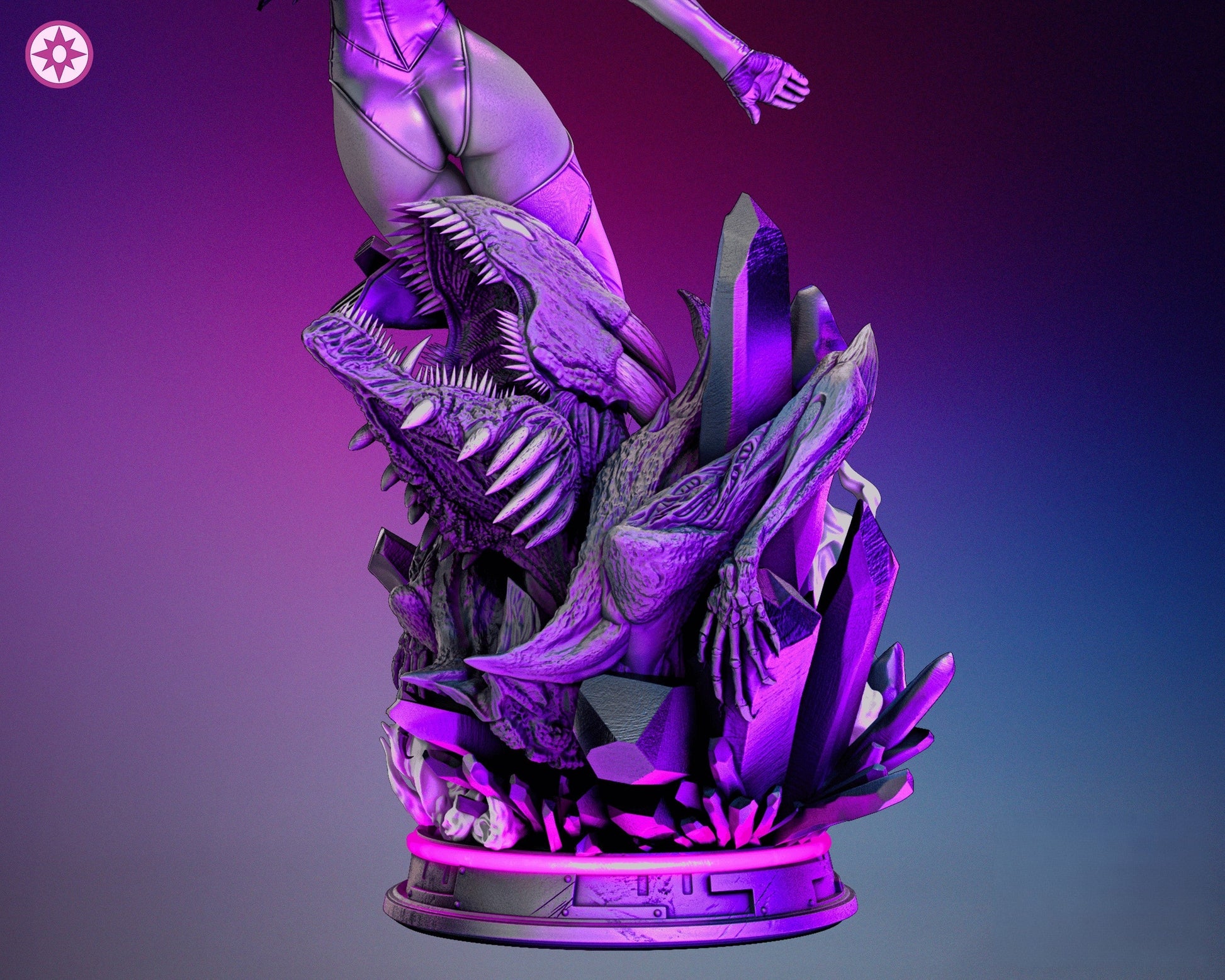 1629 Star Sapphire - DC Comics - STL 3D Print Files - 3D Printed Garage Kit ガレージキット Resin Model Scale Figure フィギュア