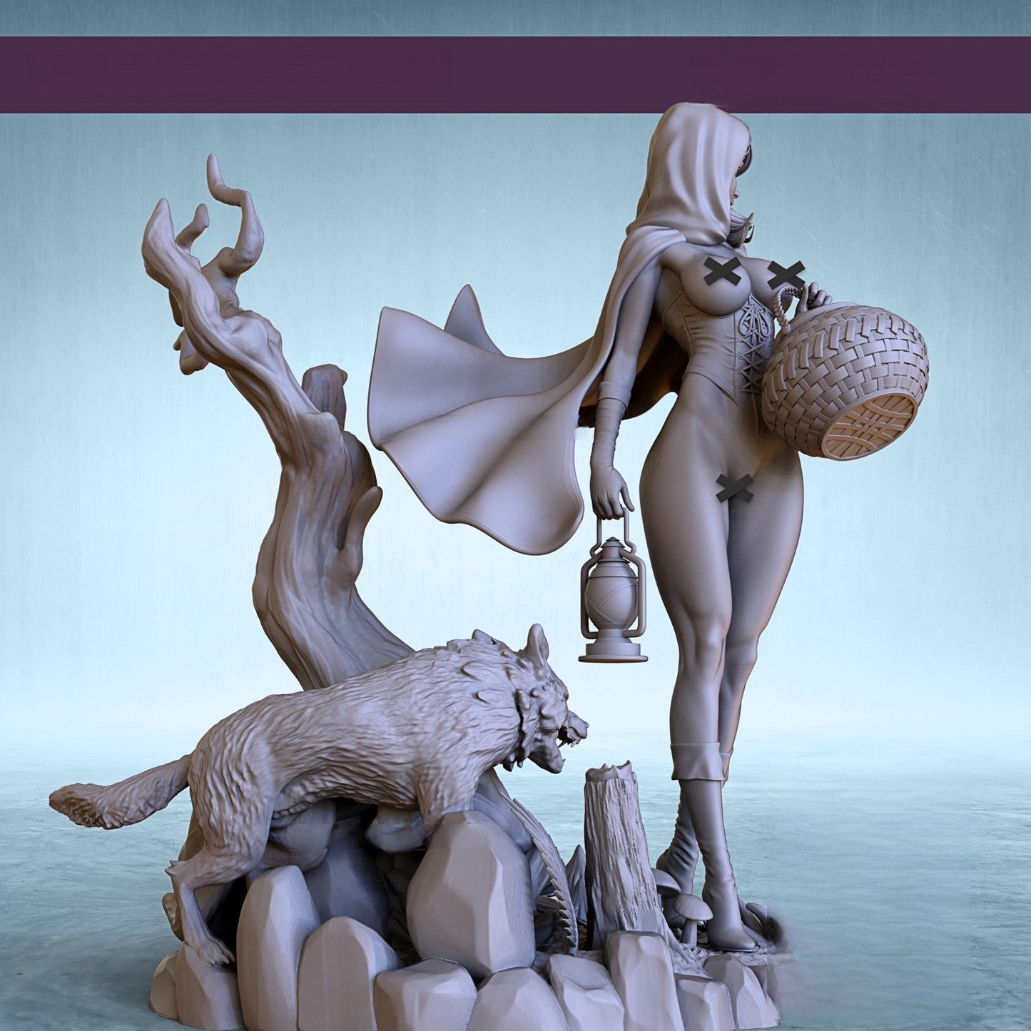 Red Hood Waifu Special Edition - STL 3D Print Files - 3D Printed Garage Kit ガレージキット Resin Model Scale Figure フィギュア