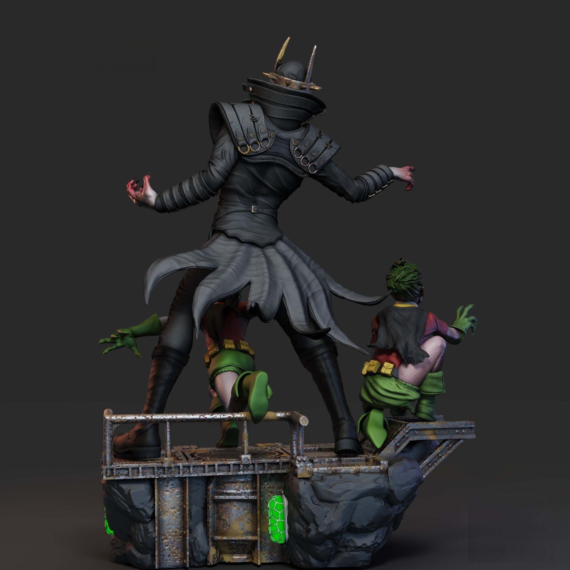 1385 Batman Who Laughs - Bruce Wayne - STL 3D Print Files - 3D Printed Garage Kit ガレージキット Resin Model Scale Figure フィギュア