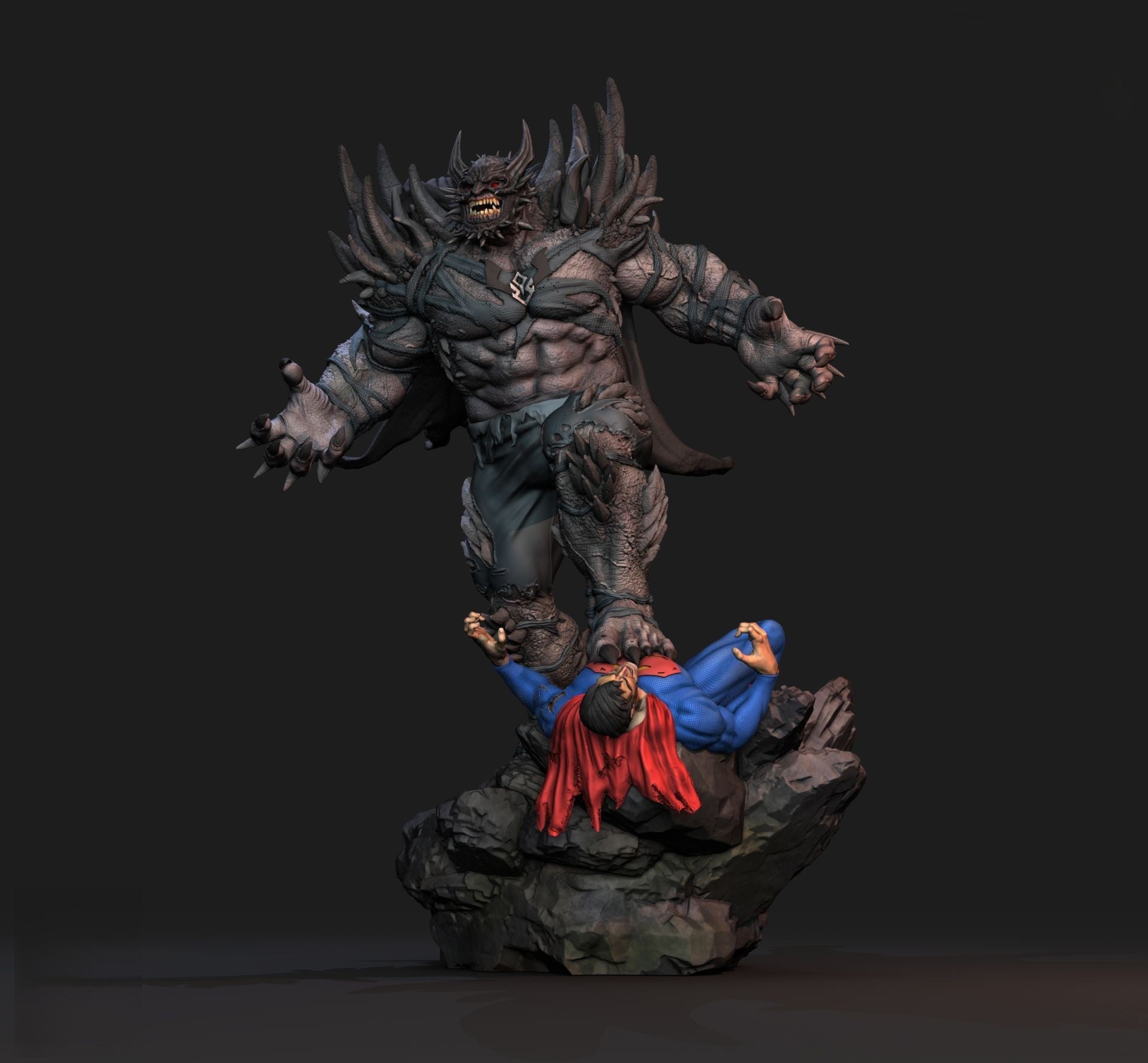 Superman Vs Devastator - DC Comics - STL 3D Print Files - 3D Printed Garage Kit ガレージキット Resin Model Scale Figure フィギュア