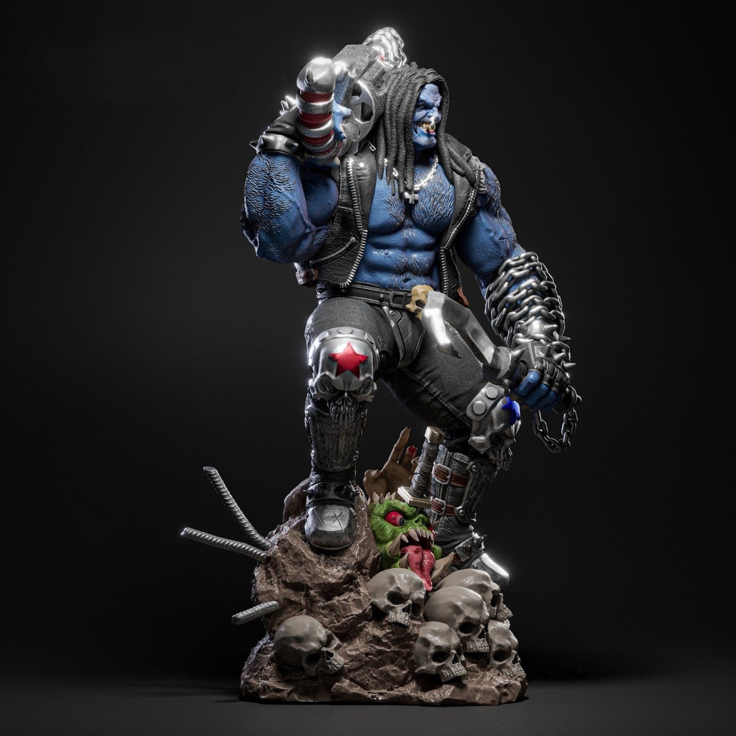 1528 Lobo - DC Comics - STL 3D Print Files - 3D Printed Garage Kit ガレージキット Resin Model Scale Figure フィギュア