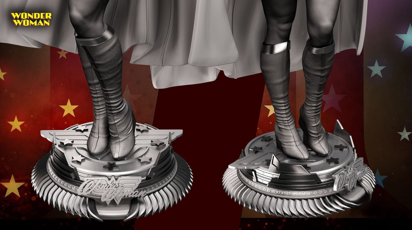 Wonder Woman - Lynda Carter - STL 3D Print Files - 3D Printed Garage Kit ガレージキット Resin Model Scale Figure フィギュア