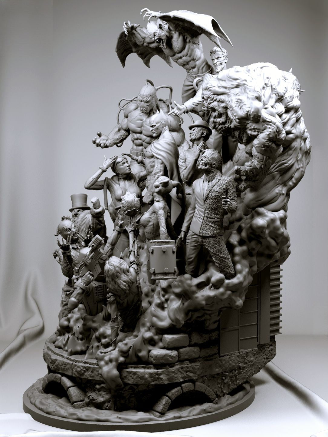 Batman DC Comic Diorama - STL 3D Print Files - 3D Printed Garage Kit ガレージキット Resin Model Scale Figure フィギュア