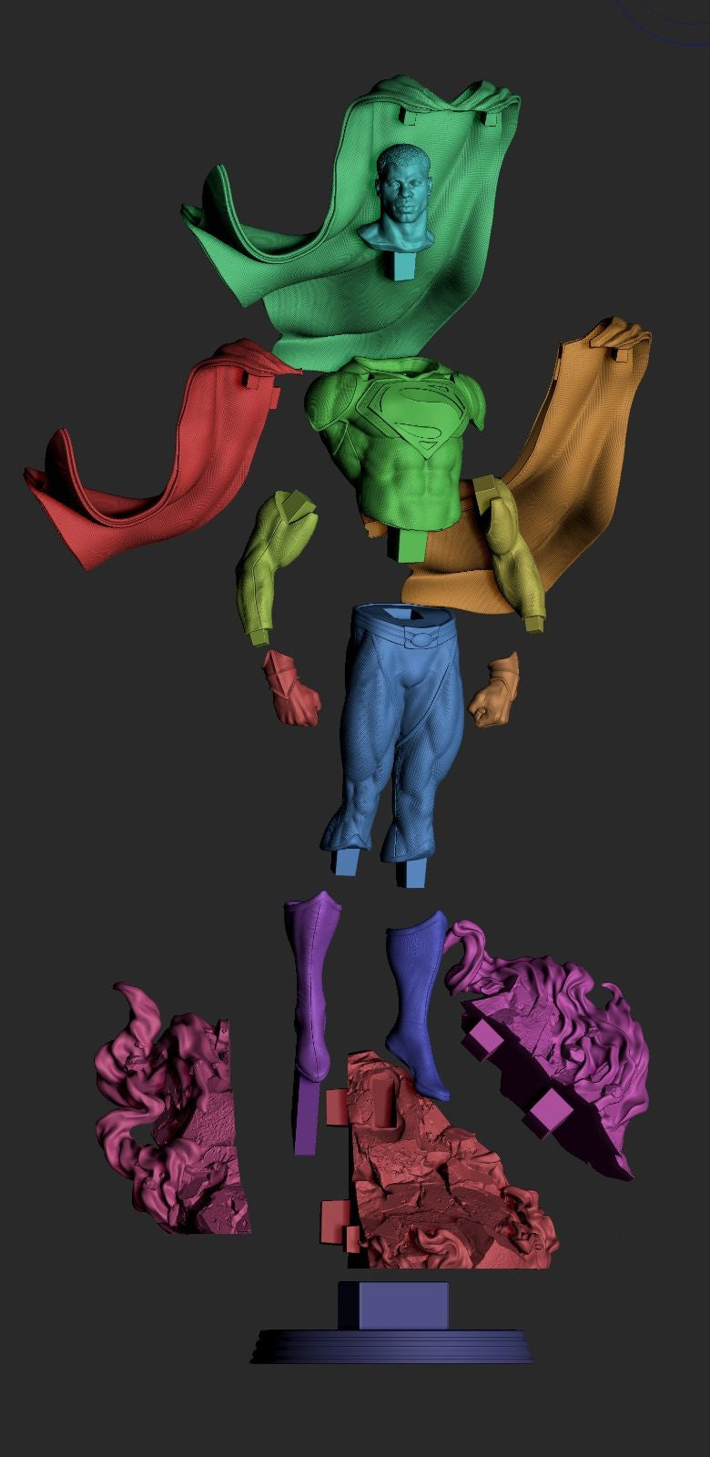 Val-Zod -Black Superman - DC Comics - STL 3D Print Files - 3D Printed Garage Kit ガレージキット Resin Model Scale Figure フィギュア