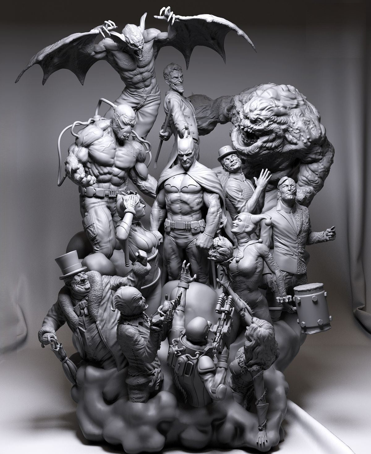 Batman DC Comic Diorama - STL 3D Print Files - 3D Printed Garage Kit ガレージキット Resin Model Scale Figure フィギュア