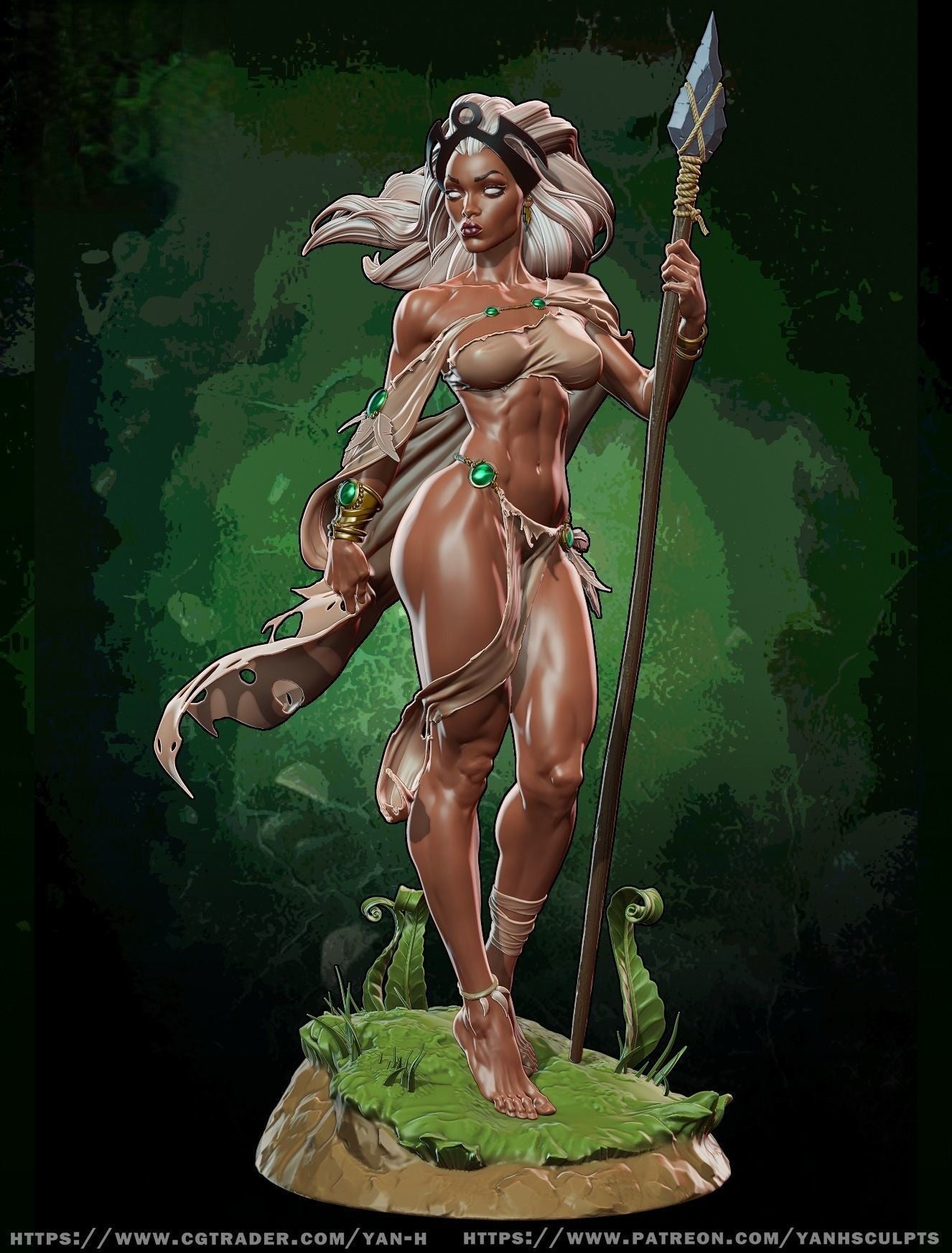 Storm Savage Land Special Edition - X-men - STL 3D Print Files - 3D Printed Garage Kit ガレージキット Resin Model Scale Figure フィギュア