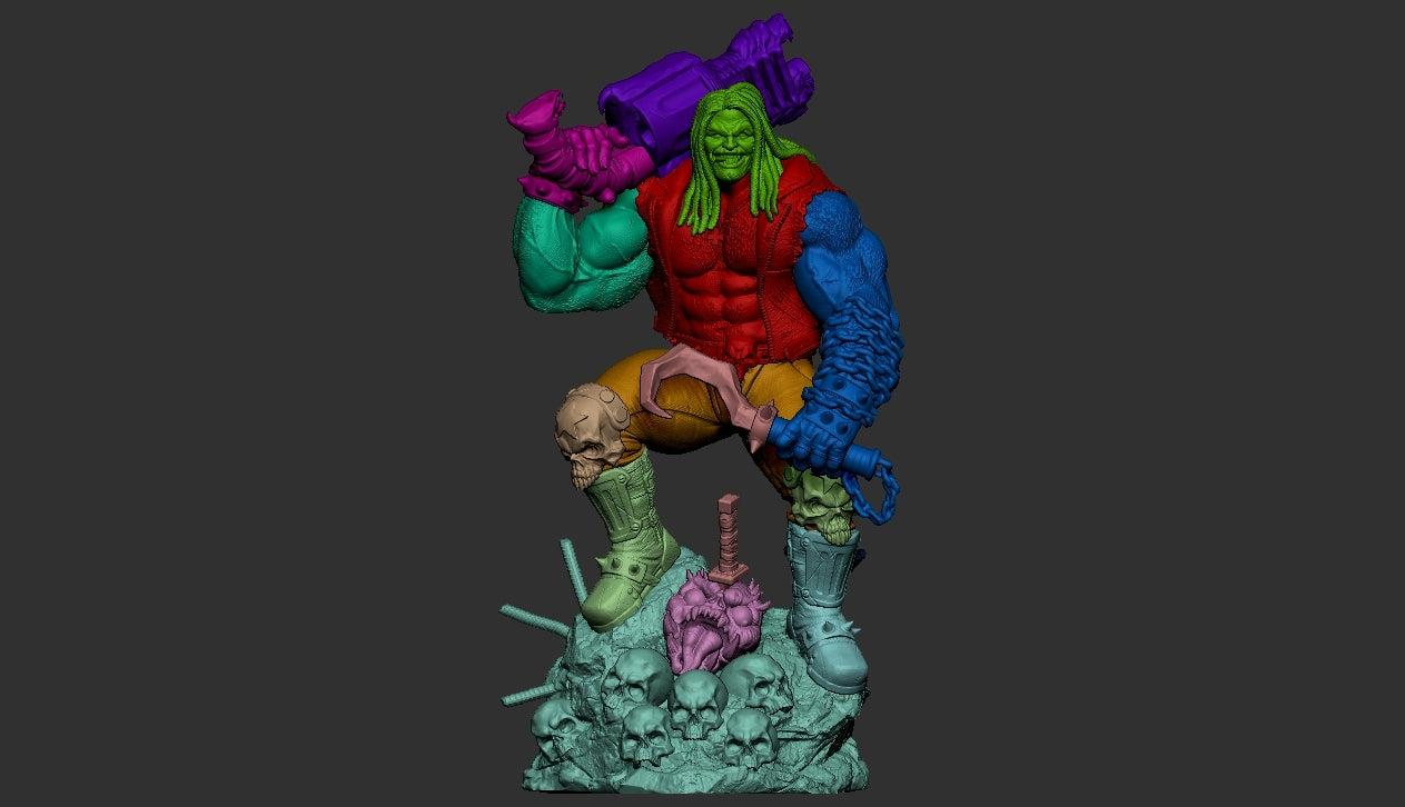 1528 Lobo - DC Comics - STL 3D Print Files - 3D Printed Garage Kit ガレージキット Resin Model Scale Figure フィギュア