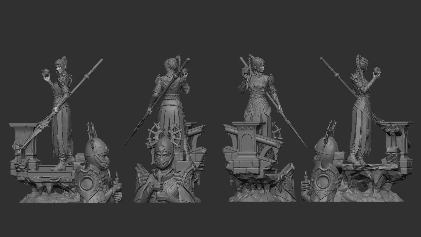 Shadowheart - Baldurs Gate 3 1/8 Scale - 3D Printed Garage Kit ガレージキット Resin Model Scale Figure フィギュア