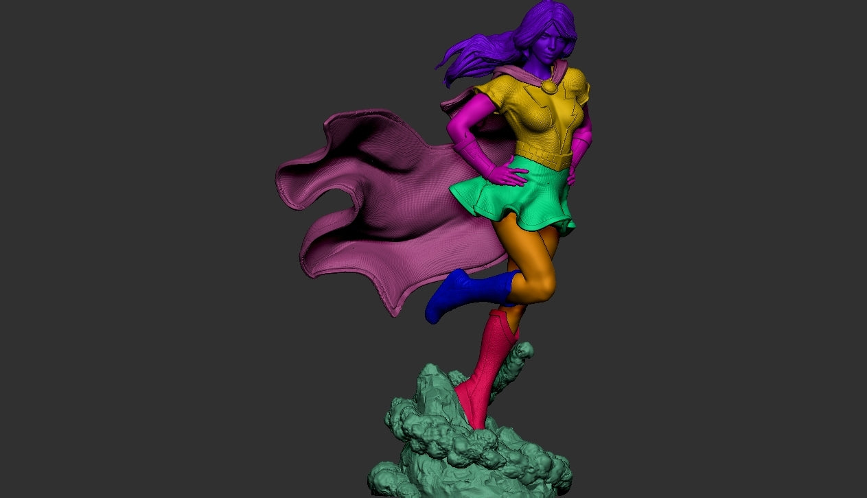 Mary Marvel - DC Comics - STL 3D Print Files - 3D Printed Garage Kit ガレージキット Resin Model Scale Figure フィギュア