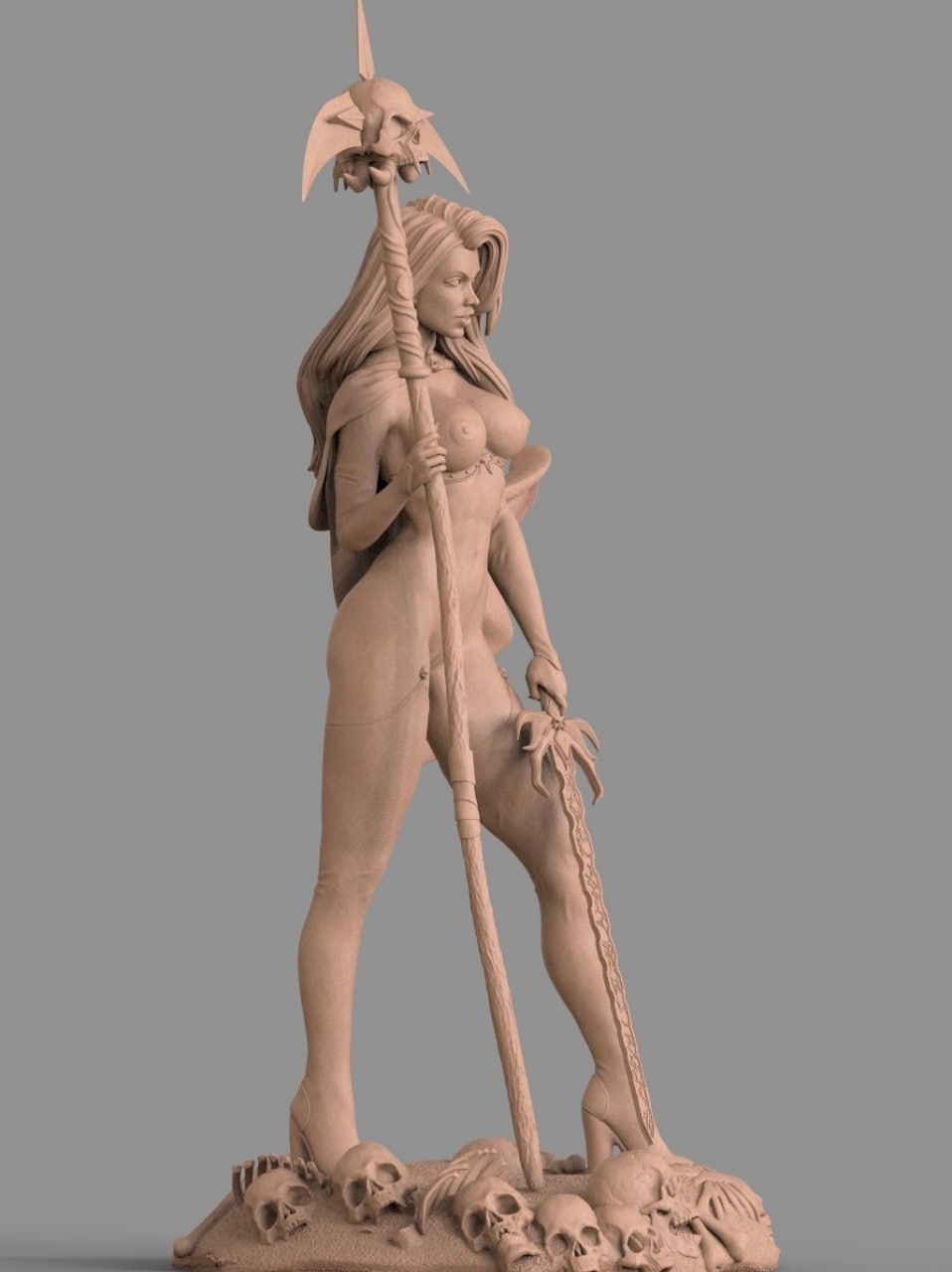 Lady Death Special Edition - STL 3D Print Files - 3D Printed Garage Kit ガレージキット Resin Model Scale Figure フィギュア