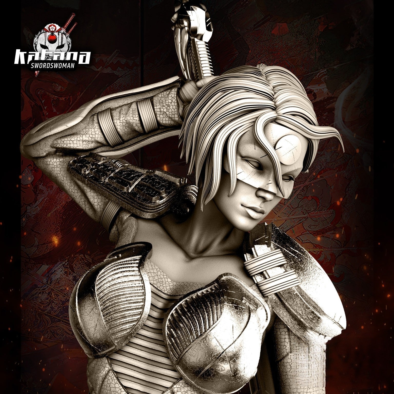 Katana - DC Comics - STL 3D Print Files - 3D Printed Garage Kit ガレージキット Resin Model Scale Figure フィギュア