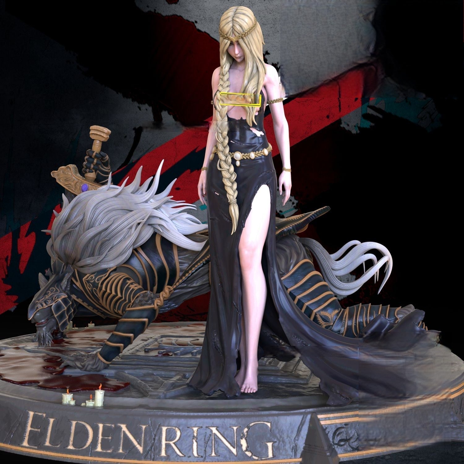 Queen Marika Special Edition and Maliketh - Elden Ring - STL 3D Print Files - 3D Printed Garage Kit ガレージキット Resin Model Scale Figure フィギュア