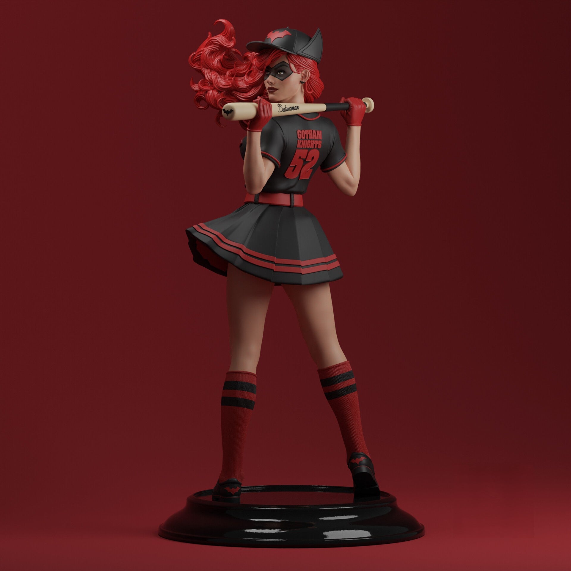 1341 Batwoman - DC Bombshells - Kate Kane - STL 3D Print Files - 3D Printed Garage Kit ガレージキット Resin Model Scale Figure フィギュア