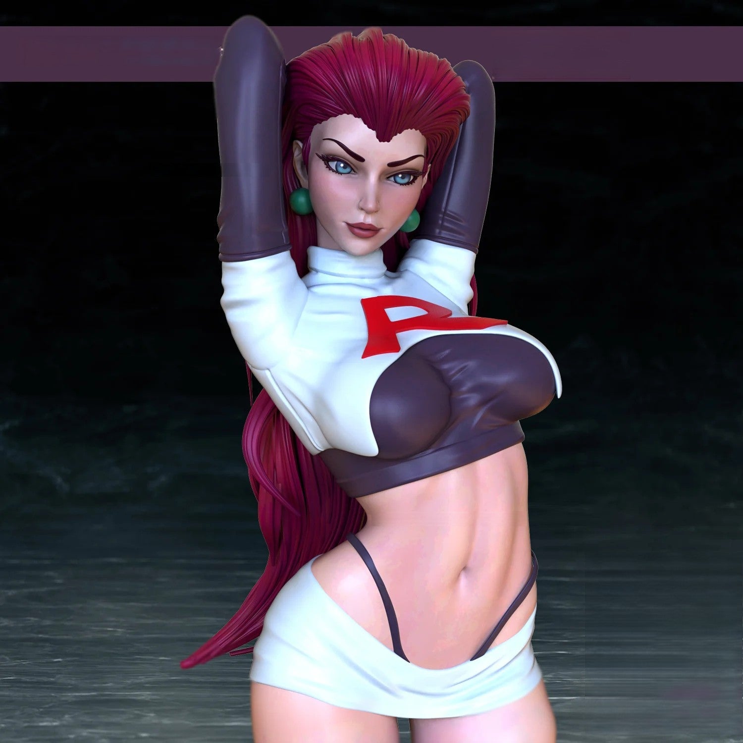 Jessie Special Edition and Meowth - Pokemon- STL 3D Print Files - 3D Printed Garage Kit ガレージキット Resin Model Scale Figure フィギュア