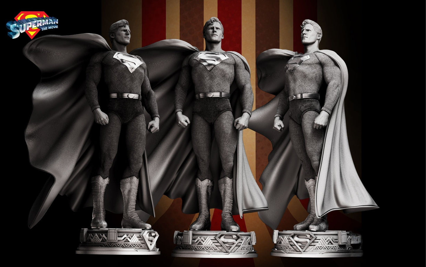 Superman 1978 - STL 3D Print Files - 3D Printed Garage Kit ガレージキット Resin Model Scale Figure フィギュア