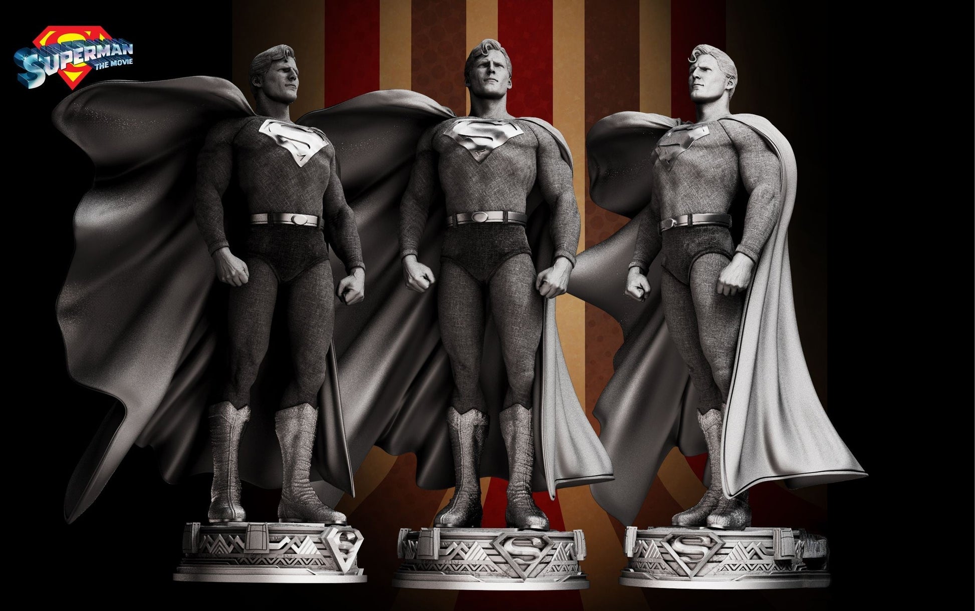 Superman 1978 - STL 3D Print Files - 3D Printed Garage Kit ガレージキット Resin Model Scale Figure フィギュア